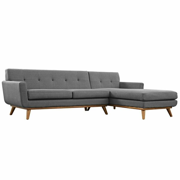 Modway Furniture Engage Right-Facing Sectional Sofa, Gray EEI-2119-DOR-SET